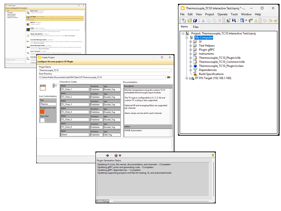 Creating a new CIF plugin project in LabVIEW